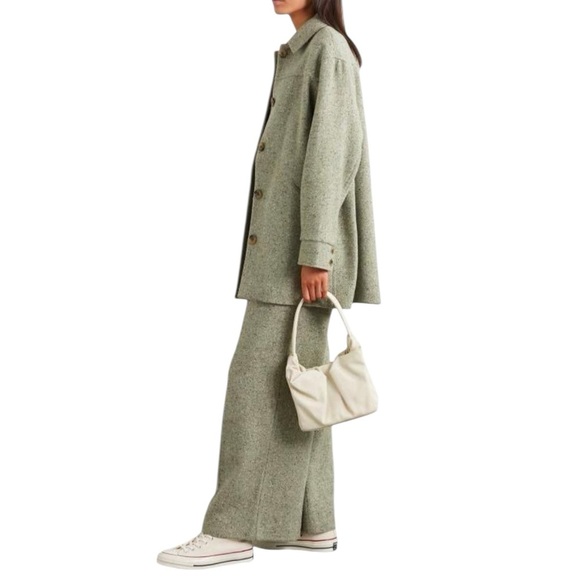 AlexaChung Sage Green Mélange Wool Blend Jacket and Pants US 6 - Picture 2 of 16